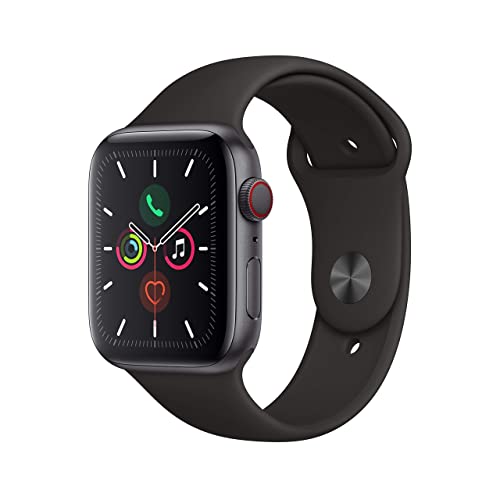 Apple Watch Series 5 (GPS + Cellular, 44MM) - Space Gray Aluminum Case with Black Sport Band (Refurbished)